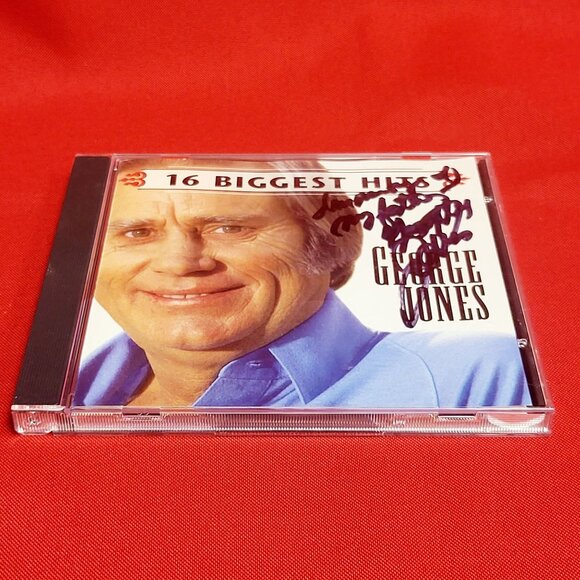 16 Biggest Hits George Jones Audio CD 1998 Signed - Picture 3 of 8